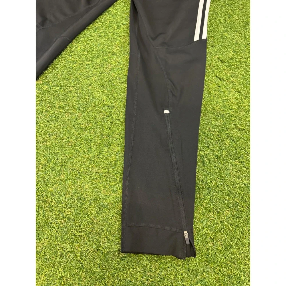 Adidas Response‎ Climalite Track Pants Mens Medium Black White Stripe Joggers
